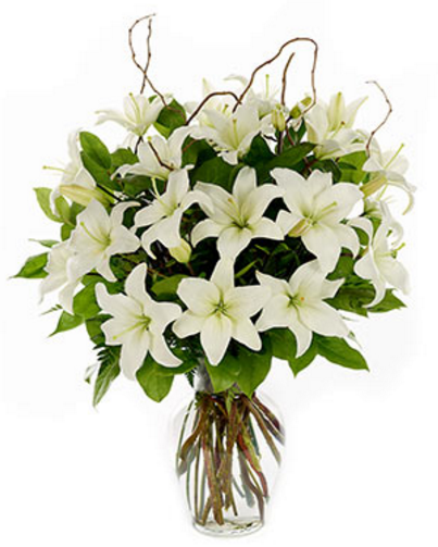 ELEGANT BOUQUET WITH WHITE LILIES